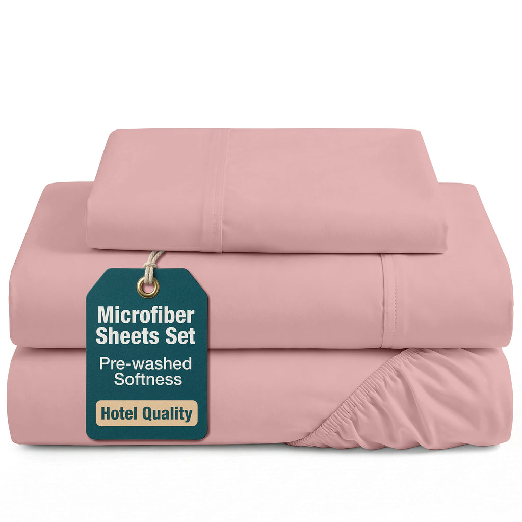 Ultra-Soft Twin Size Bed Sheets Set - Washed Ultra-Soft Microfiber Twin Bed Sheets - Extra Soft - 3 Piece Set - Bedding Sheets &... - Premium Ultra-Soft Pillowcase Pair for Sleeping - Default Title