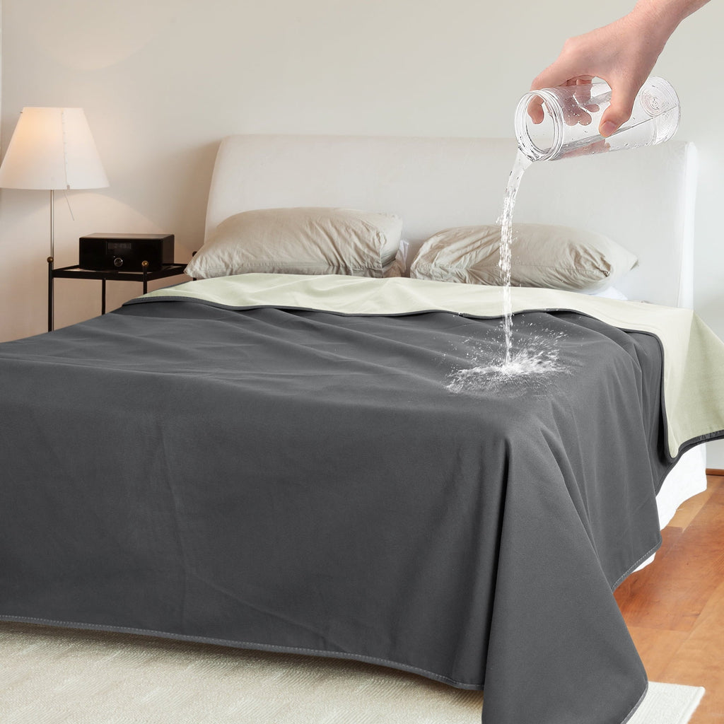 Decorative Knitted Waterproof Blanket for Couch, Reversible Washable Sofa Bed Coverlet Protector | Leak Proof, Comfortable | for People ... - Luxury Knitted Decorative Throw Blanket with Fringes - Default Title