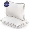 Decorative Plump Bed Pillows Queen Size Set of 2 - Luxury Down Alternative Pillow - 5 Star Hotel Pillows for Back, Side and Stomach Sl... - Decorative Throw Pillow Cushion for Sofa & Bed - Default Title