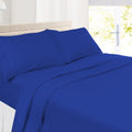 Wrinkle-Resistant Premier 1800 Microfiber Collection 3-Line Bed Sheet Set, Full Size, Royal Blue - Luxury Bed Sheet Set with Deep Pockets - Default Title
