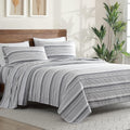 Breathable Luxury Home 3-Piece Twin Microfiber Classic Stripe Bed Sheet Set, Super Soft, Breathable Stripe Bedding with 16 inches Deep ... - Premium Ultra-Soft Pillowcase Pair for Sleeping - Default Title