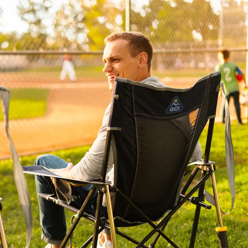 Premium All-Weather Comfort Pro Rocker - Choice 375 - Freestyle Rocker Portable Outdoor Folding Chair Detail
