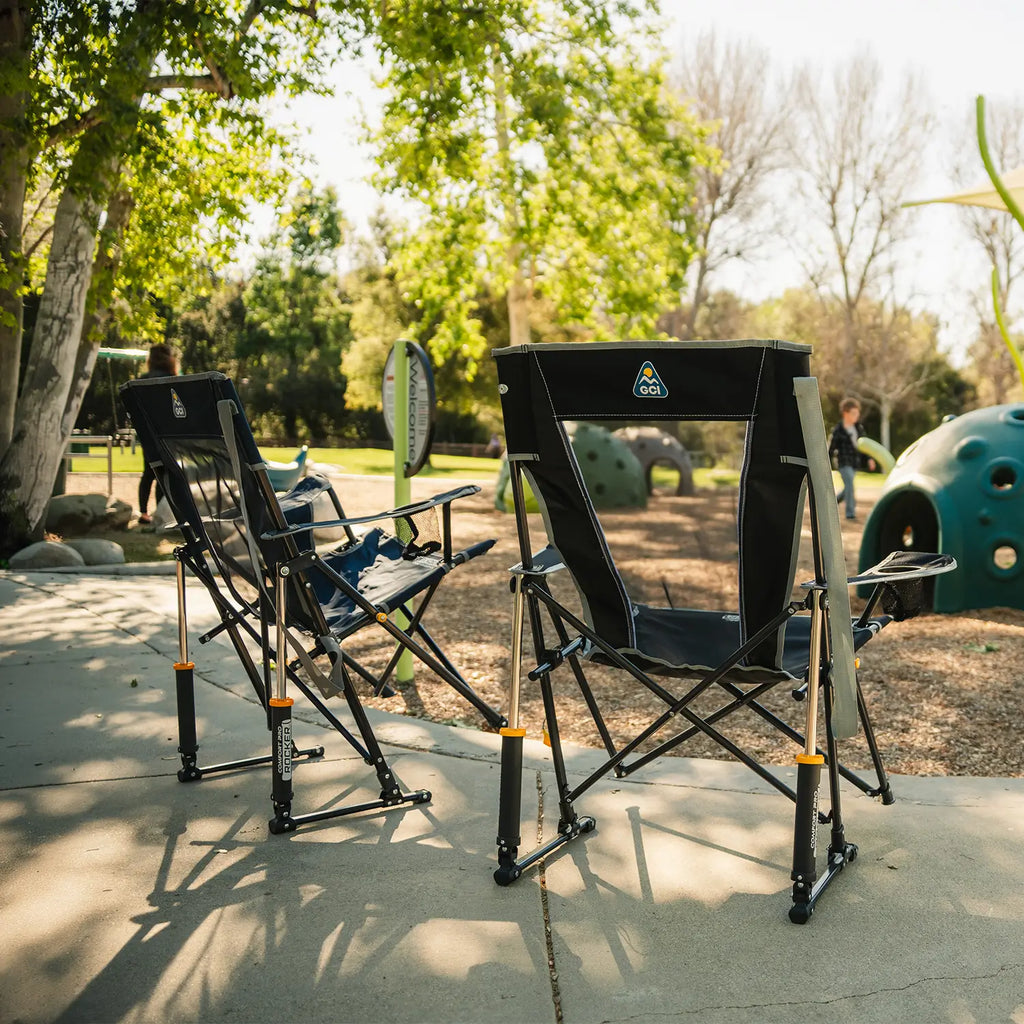 Premium All-Weather Comfort Pro Rocker - Choice 375 - Freestyle Rocker Portable Outdoor Folding Chair Detail