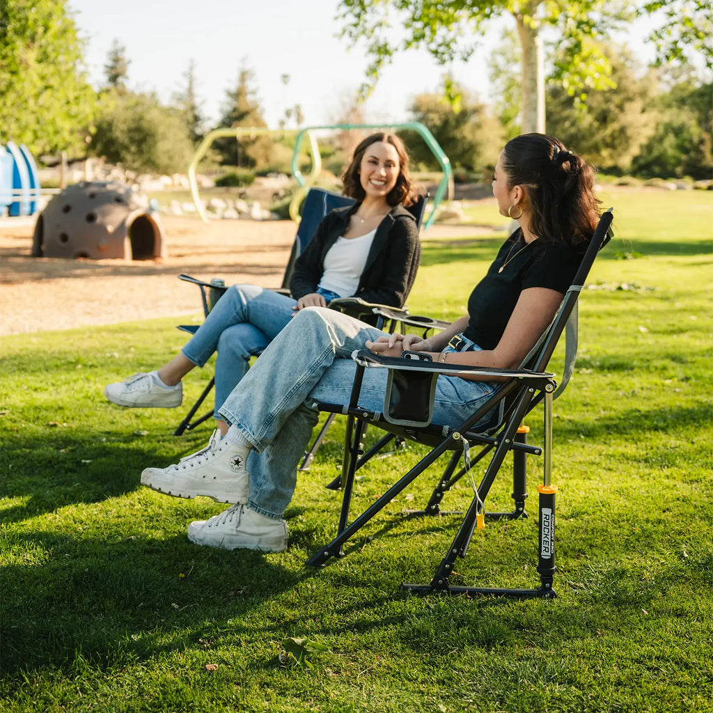 Premium All-Weather Comfort Pro Rocker - Choice 375 - Freestyle Rocker Portable Outdoor Folding Chair Detail