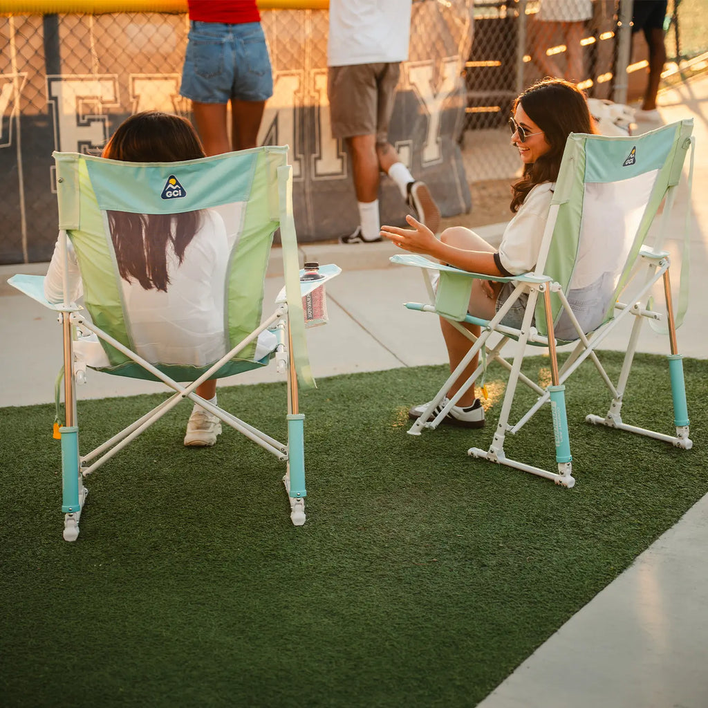 Premium All-Weather Comfort Pro Rocker - Choice 375 - Freestyle Rocker Portable Outdoor Folding Chair Detail