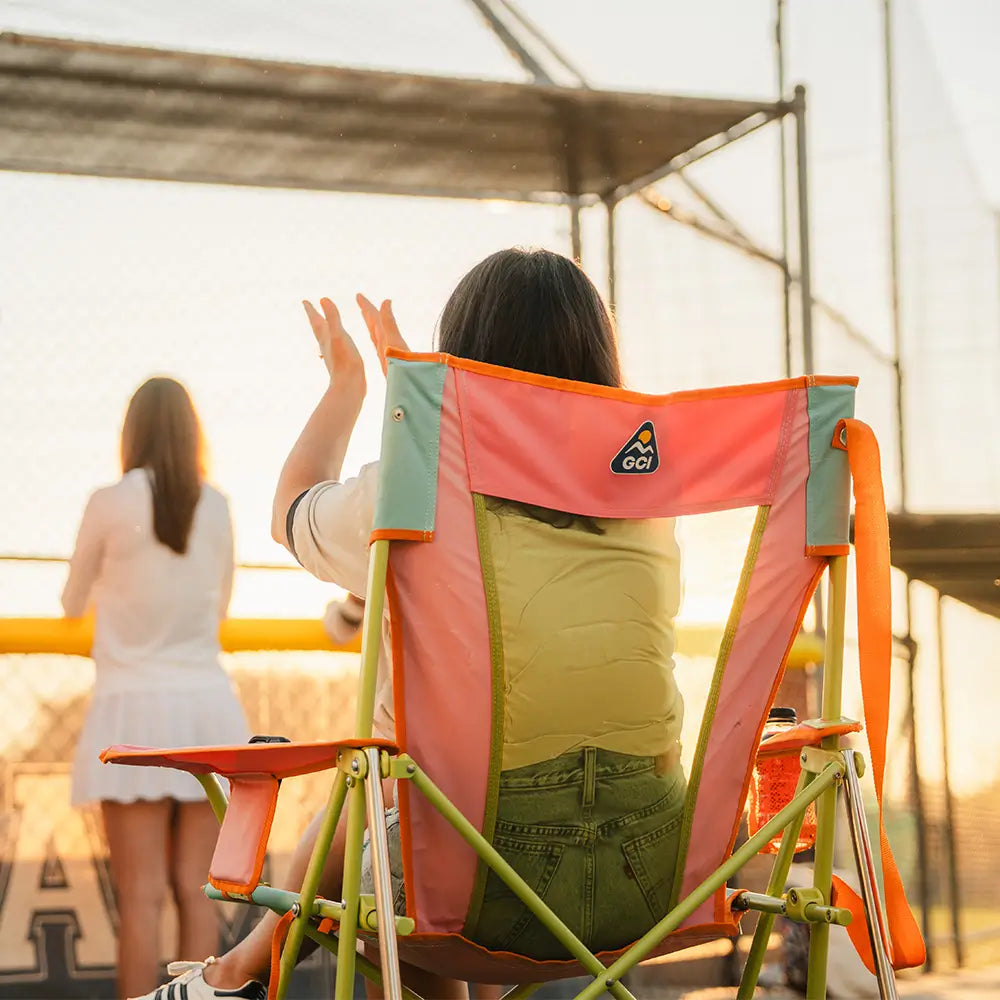 Premium All-Weather Comfort Pro Rocker - Choice 375 - Freestyle Rocker Portable Outdoor Folding Chair Detail