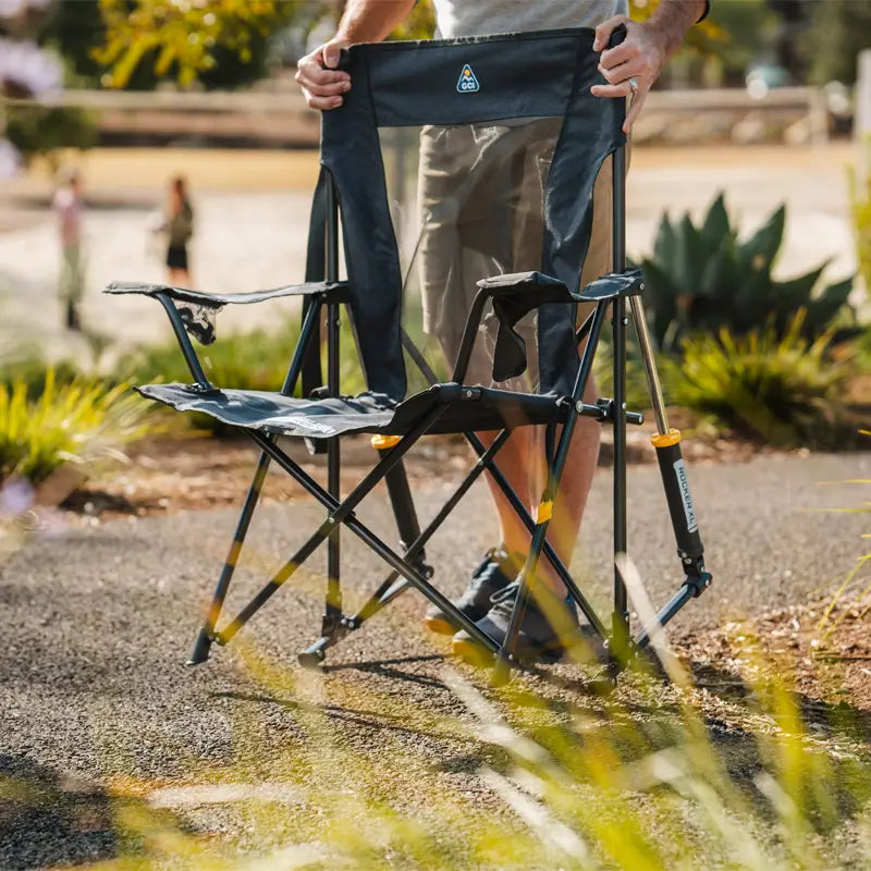 Smooth Motion Comfort Pro Rocker XL - Choice 107 - Freestyle Rocker Portable Outdoor Folding Chair Detail