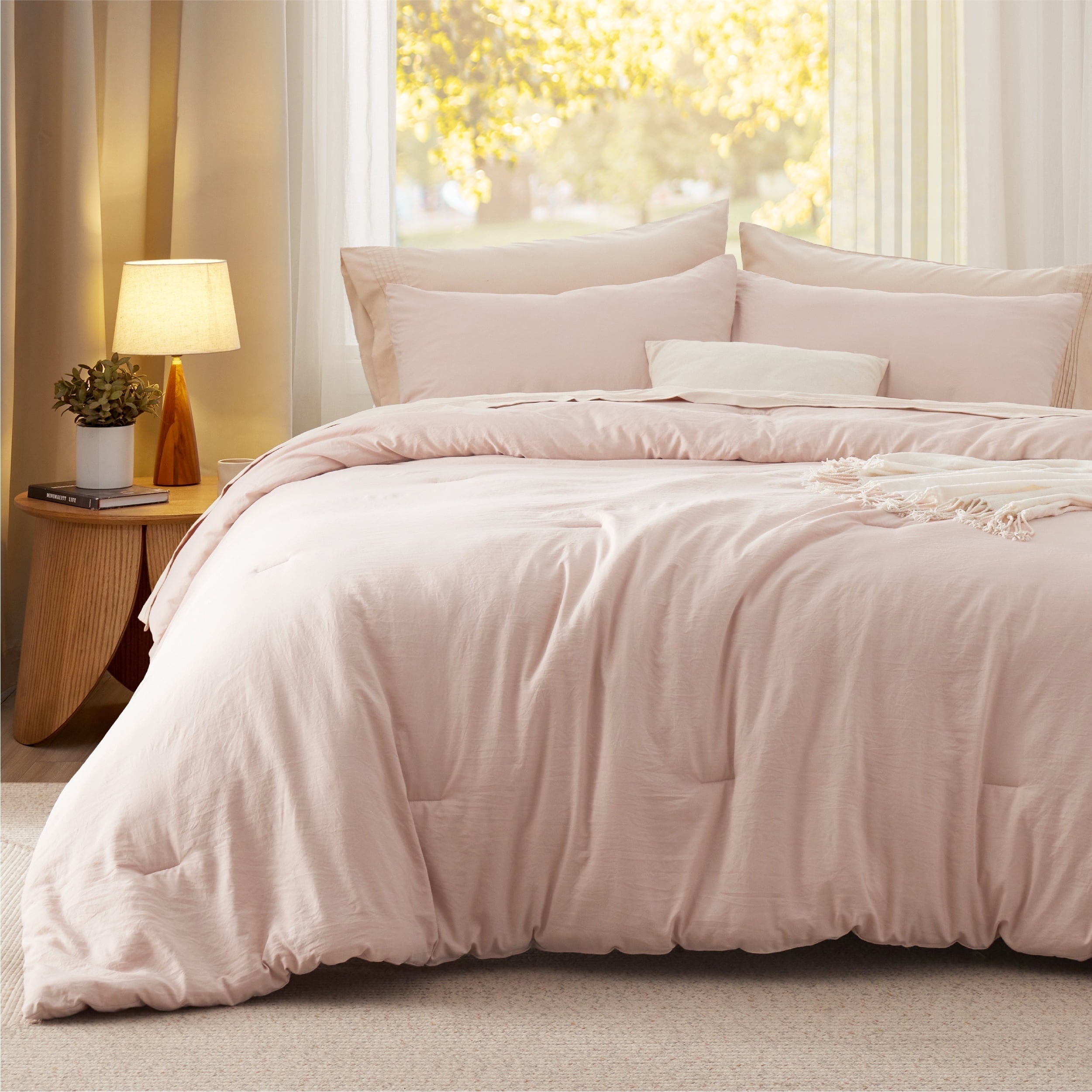 Heavyweight Warmth 2 Pieces Twin Comforter Bedding Set, Pink Comforter Set for All Seasons, 1 Lightweight Prewashed Comforter and 1 Pill... - Hypoallergenic Ultra-Fluffy Quilt for Winter - Default Title