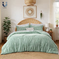 All-Season 3 Pieces Sage Green Floral Comforter Sets, 1 Botanical Flowers Reversible Comforter and 2 Pillow Shams, Queen Size Be... - Cloud-Like Soft Lightweight Bed Comforter - Default Title