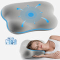 Decorative Plump Cervical Pillow Orthopedic Cervical Pillow for Neck Pain Relief, Memory Foam Bed Pillow with Pillowcase, Contour Bed ... - Decorative Throw Pillow Cushion for Sofa & Bed - Default Title