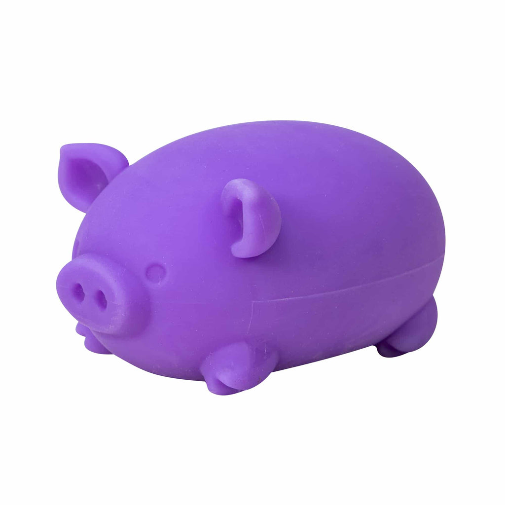 Cute Collectible NeeDoh Dig’ It Pig | Select Velvet Canopy - Dino Character Malt-Gel Filled Sensory Glob Detail