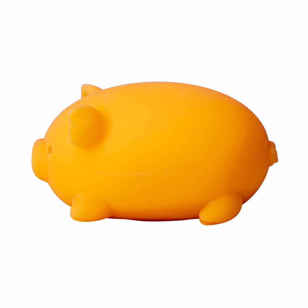 Cute Collectible NeeDoh Dig’ It Pig | Select Velvet Canopy - Dino Character Malt-Gel Filled Sensory Glob Detail