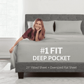 Premium Egyptian Cotton Bedding 21” King Extra Deep Pocket Sheets - Deep King Fitted Sheet - Super And Ultra Deep Sheet - For Deep Mattress -... - Breathable Egyptian Cotton Flat & Fitted Sheets - Default Title