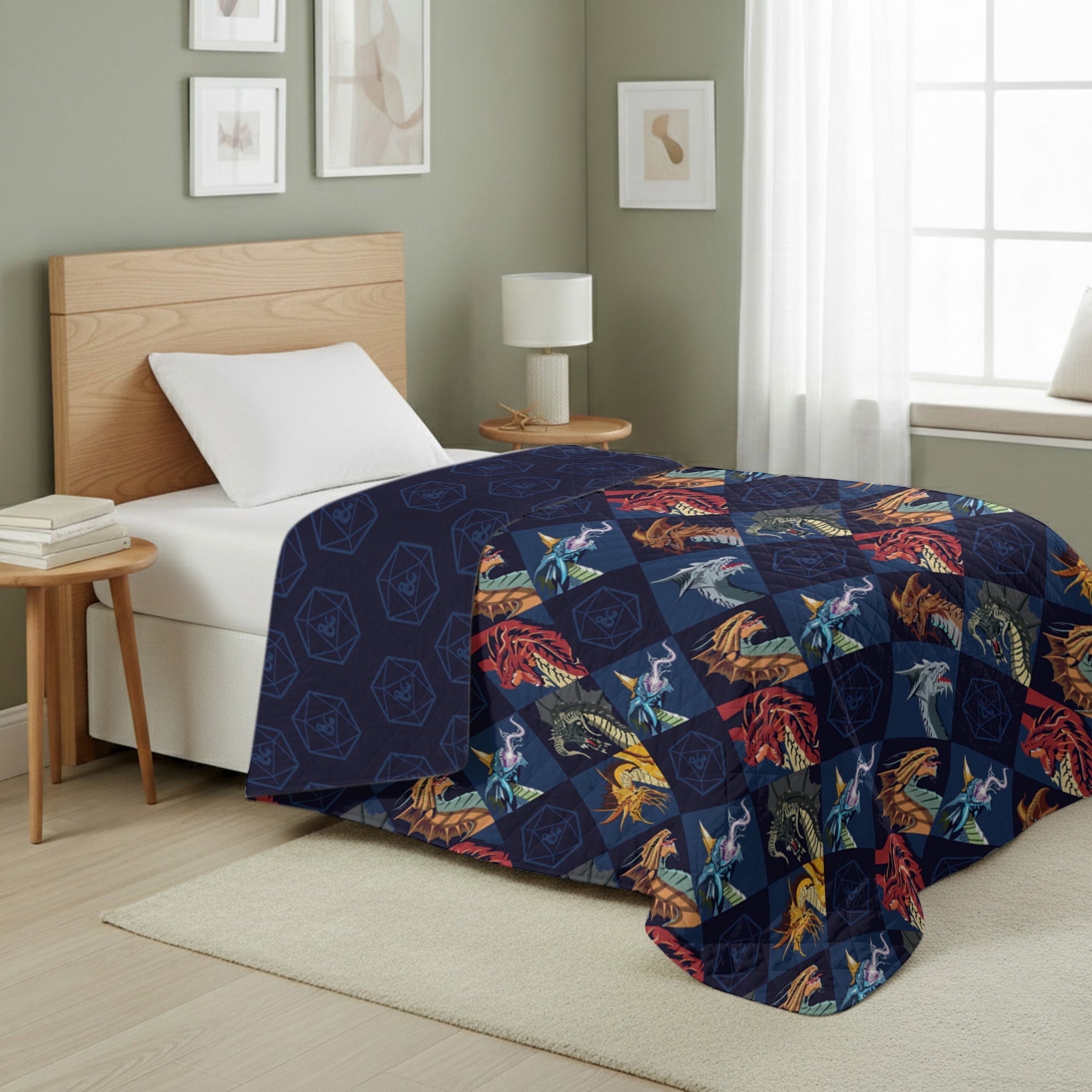 Reversible Sherpa Quilted Throw Blanket 60x80 inches, Kids Character Bedding - Super Soft Reversible Sherpa Flannel Blanket - Default Title
