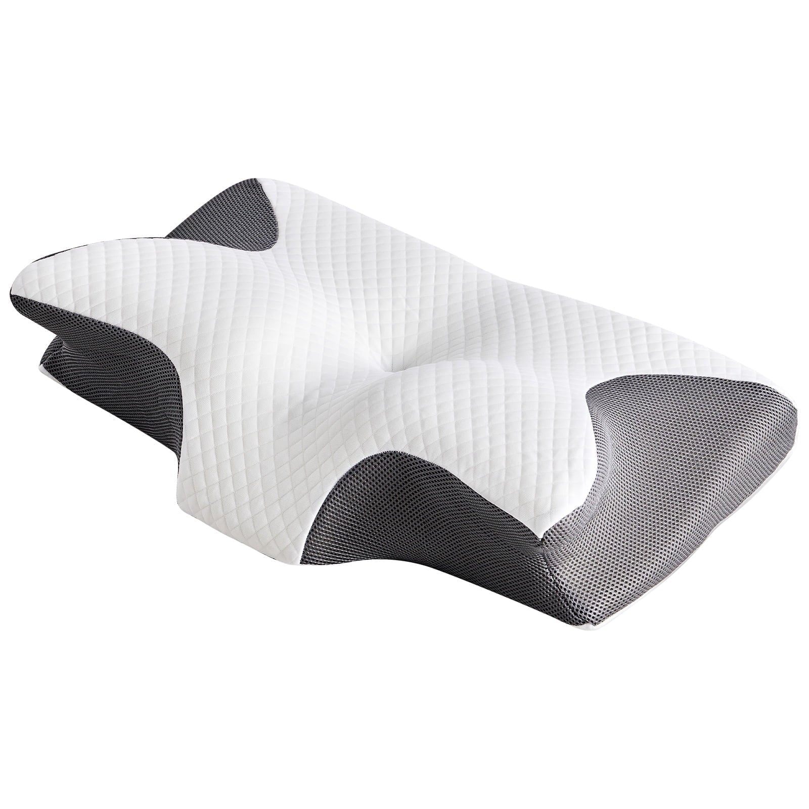 Decorative Plump Cervical Pillow for Pain Relief, Ergonomic Side Sleeper Pillow for Orthopedic Contour Support for Bed Sleeping, Memor... - Ergonomic Memory Foam Pillow for Neck Pain Support - Default Title