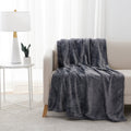 Super Soft Flannel Plush Heathered Soft Oversized Throw Blanket, Gray - Cozy Fleece Throw Blanket for Couch & Bed - Default Title