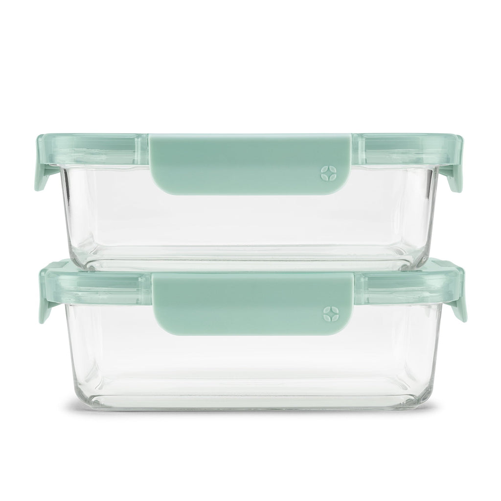 Playful Geometric 3.4 Cup 2 Pack Glass Meal Prep Containers with Locking Lids - Playful Star & Heart Shaped Geometric NeeDoh - Default Title