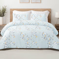 Fluffy Down Alternative 3-Piece Floral King Size Comforter Set, Microfiber Bedding Down Alternative Comforter for All Seasons with 2 Pillow S... - Hypoallergenic Ultra-Fluffy Quilt for Winter - Default Title