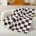 Super Soft Flannel Checkered Throw Blanket, Super Soft and Warm Fluffy Fleece Blanket for Couch, Sofa, Bed, Cute Plaid Pattern, Coffee, ... - Cozy Fleece Throw Blanket for Couch & Bed - Default Title