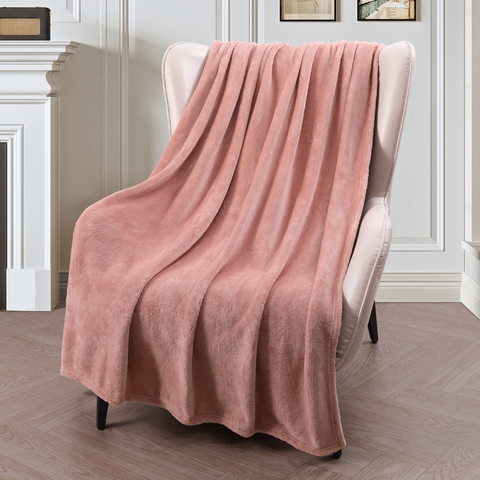 Lightweight Warm Large Flannel Fleece Velvet Plush Throw Blanket - 50" x 70" (Pink) - Cozy Fleece Throw Blanket for Couch & Bed - Default Title