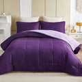 All-Season Lightweight Reversible 3-Piece Comforter Set All Seasons, Down Alternative Comforter with 2 Pillow Shams, Queen Size,... - Luxurious Quilted Duvet Cover Set - Default Title