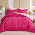 Heavyweight Warmth Lightweight Reversible 3-Piece Comforter Set All Seasons, Down Alternative Comforter with 2 Pillow Shams, Queen Size,... - Cloud-Like Soft Lightweight Bed Comforter - Default Title