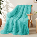 Lightweight Warm Fuzzy Faux Fur Throw Blanket, Reversible Shaggy Sherpa Fleece Blankets,Fluffy Plush Warm Throws for Couch, Bed, 50x60... - Luxury Knitted Decorative Throw Blanket with Fringes - Default Title