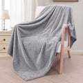 Reversible Sherpa Waffle Textured Extra Large Fleece Blanket, Super Soft and Warm Throw Blanket for Couch, Sofa and Bed (Light Grey, 50... - Cozy Fleece Throw Blanket for Couch & Bed - Default Title