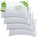 Fluffy Shredded Queen Size Bed Pillows 4-Pack,3.3lb Shredded Memory Foam Filled,Hyper Soft & 3D Breathable Cooling Desigh Cover Fitti... - Decorative Throw Pillow Cushion for Sofa & Bed - Default Title