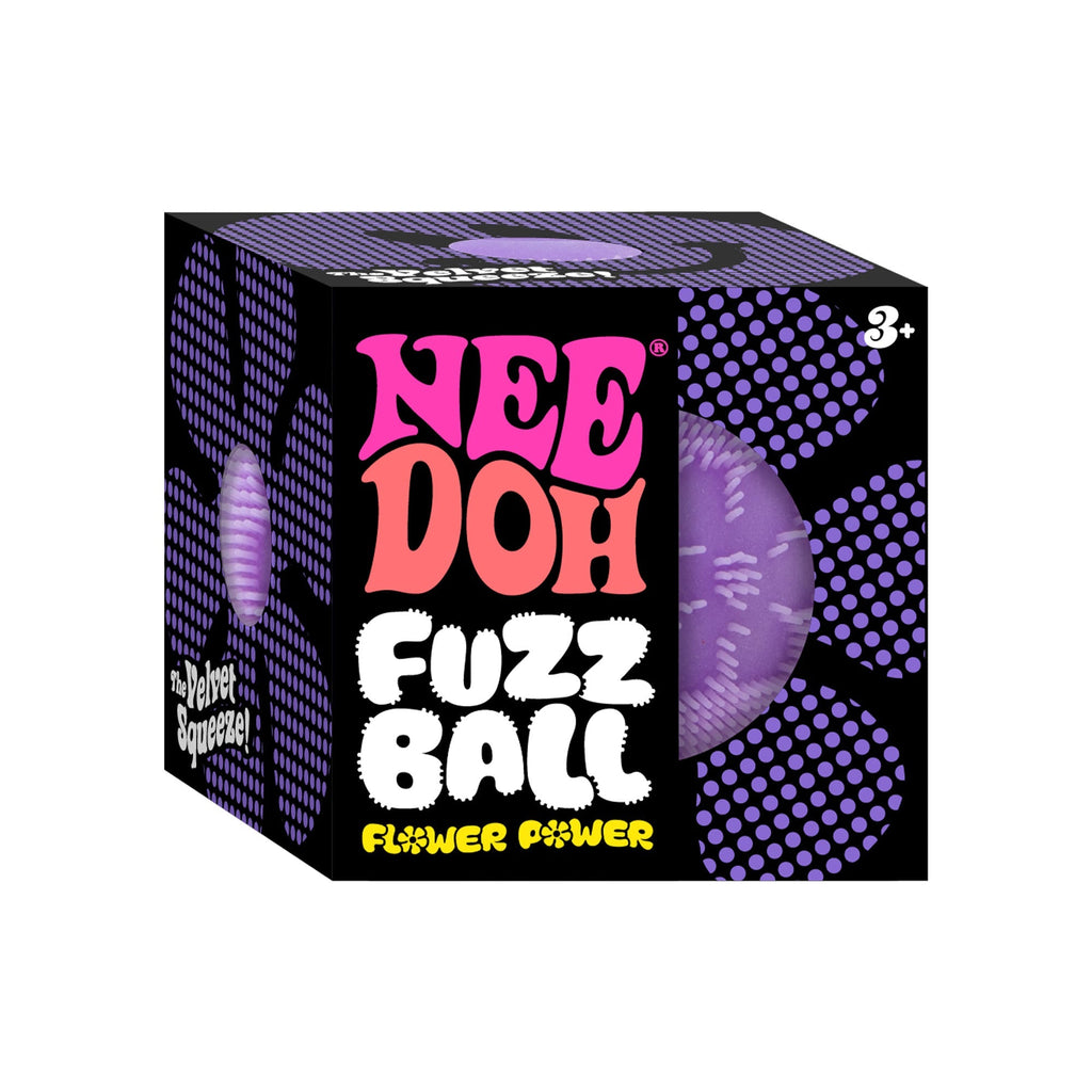 Spiky Ribbed NeeDoh Fuzz Ball Flower Power | Signature Elm Point - Spiky Textured Groovy Glob for Sensory Therapy Detail