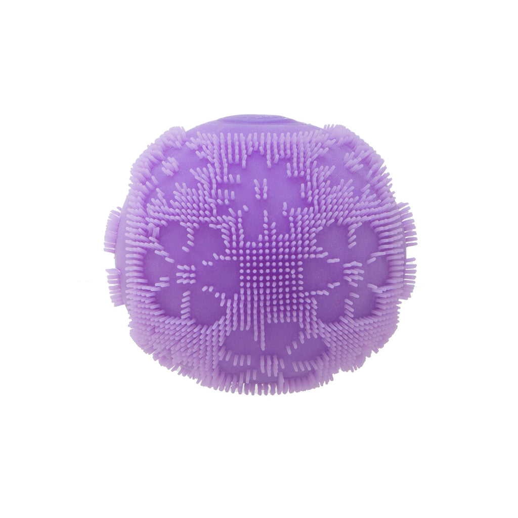 Spiky Ribbed NeeDoh Fuzz Ball Flower Power | Signature Elm Point - Spiky Textured Groovy Glob for Sensory Therapy Detail
