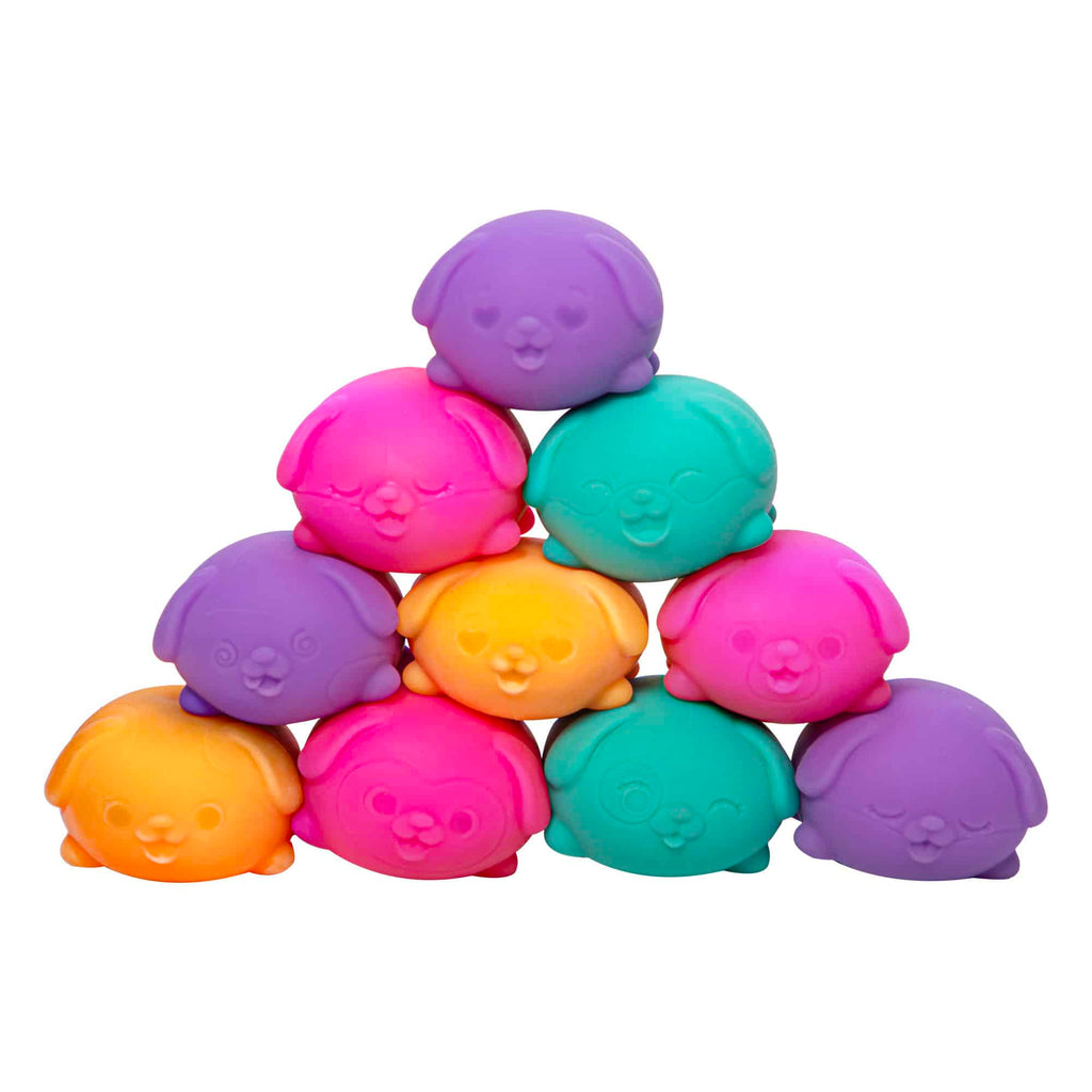 Portable Teenie Teenie NeeDoh Funky Pup | Edition Copper Bloom - Mini Groovy Glob Portable Stress Toy Set Detail