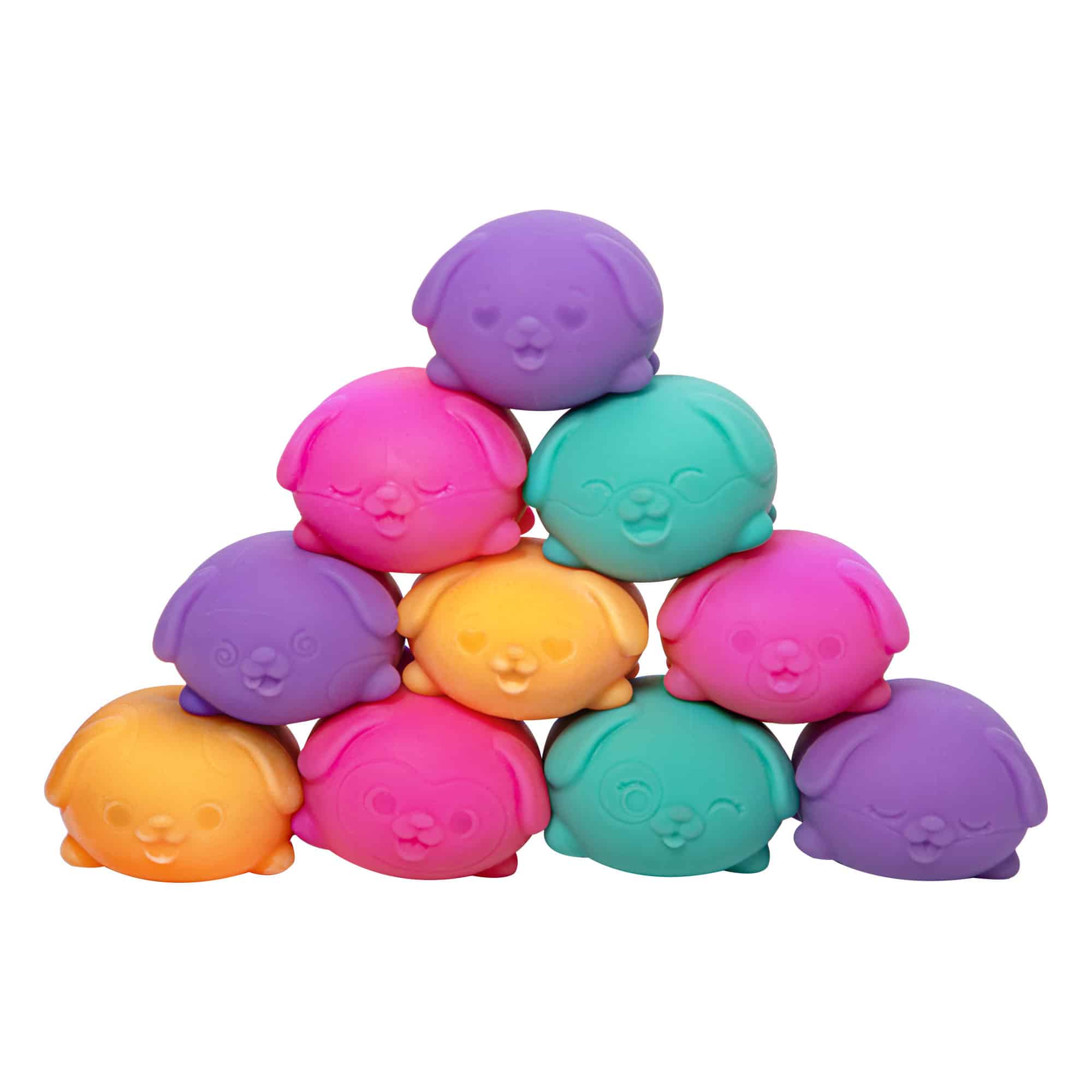 Portable Teenie Teenie NeeDoh Funky Pup | Edition Copper Bloom - Mini Groovy Glob Portable Stress Toy Set Detail