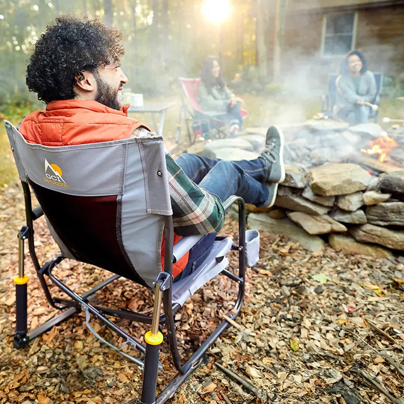 Luxury Camp FirePit Rocker - Choice 737 - RoadTrip Rocker Smooth Motion Camp Chair Detail