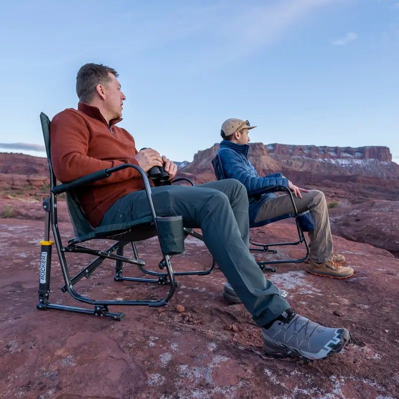 Luxury Camp FirePit Rocker - Choice 737 - RoadTrip Rocker Smooth Motion Camp Chair Detail