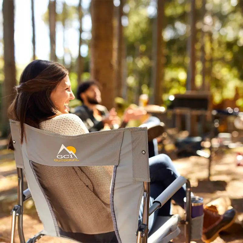 Luxury Camp FirePit Rocker - Choice 737 - RoadTrip Rocker Smooth Motion Camp Chair Detail