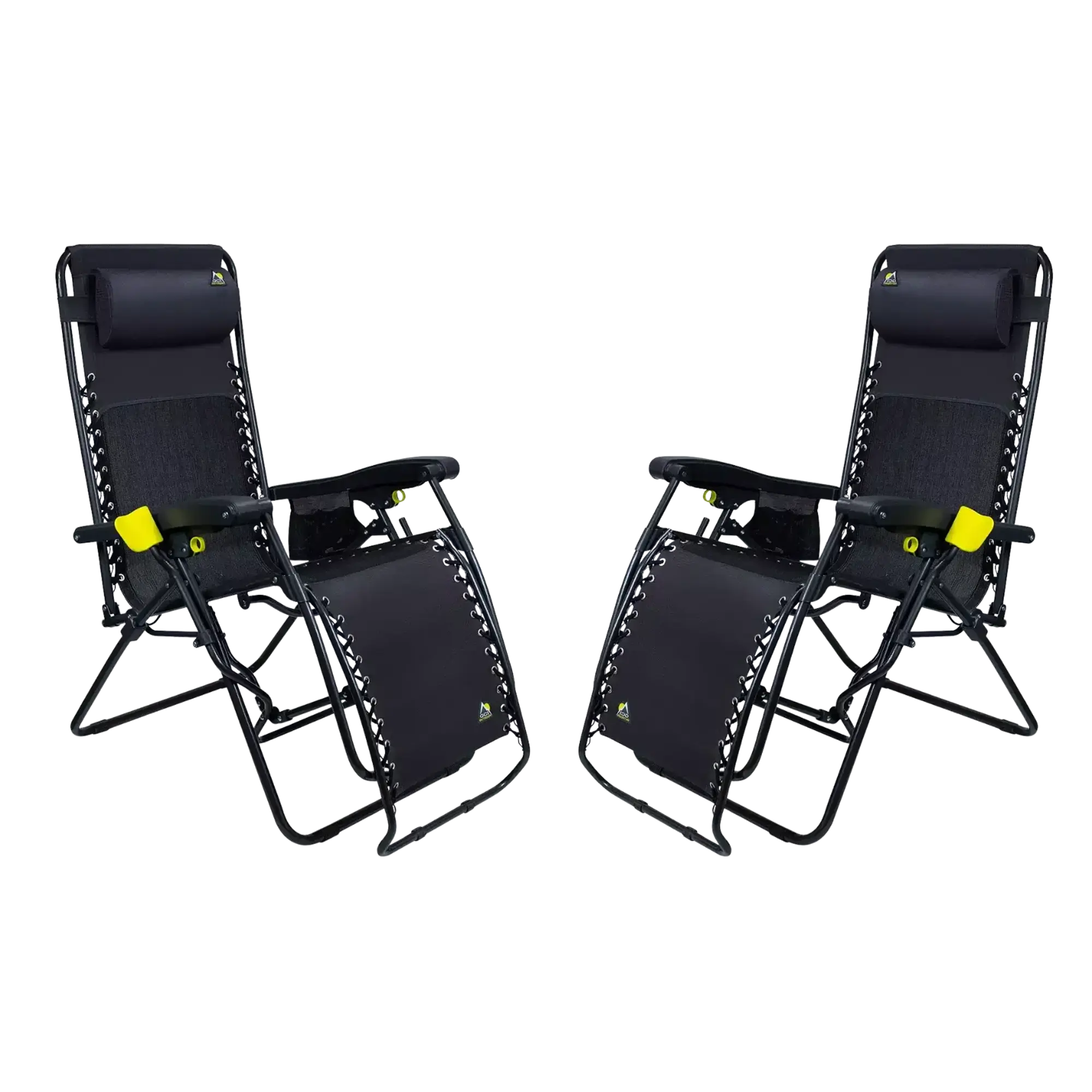 Low-Profile Freeform Zero Gravity Lounger Bundle - Choice 507 - Rust-Resistant Aluminum Sand-Friendly Lounge Chair - Black
