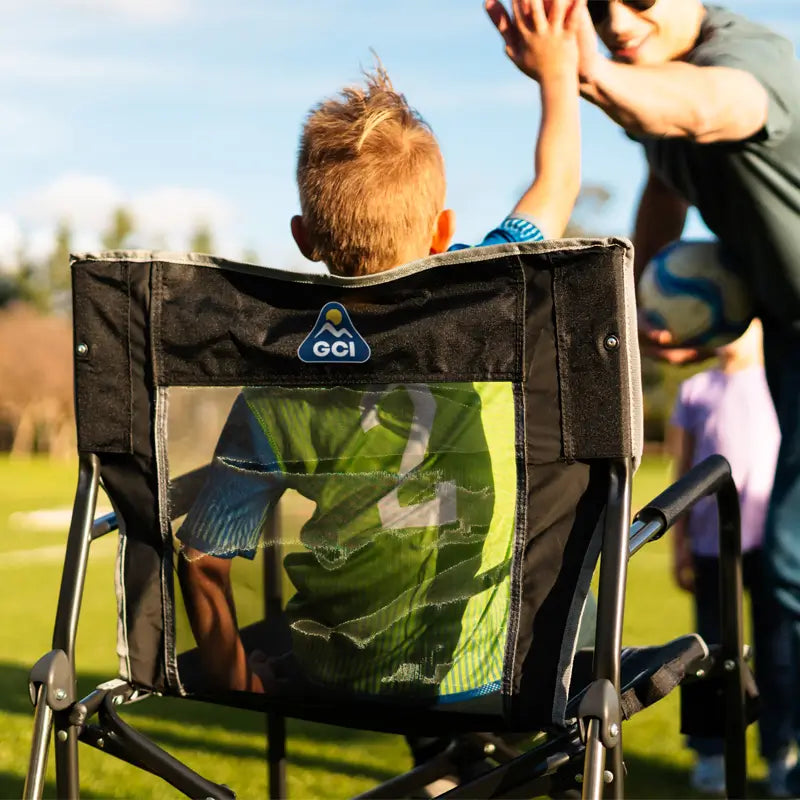 Patented Spring-Action Freestyle Rocker - Choice 711 - Heavy-Duty Kickback Rocker with Beverage Holder Detail