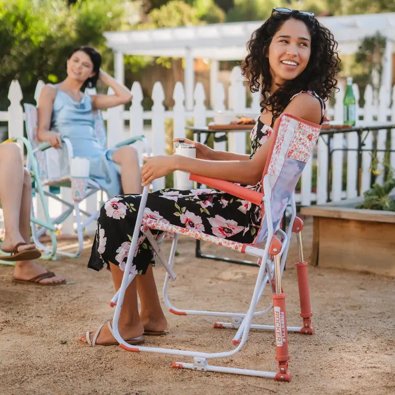 Patented Spring-Action Freestyle Rocker - Choice 711 - Heavy-Duty Kickback Rocker with Beverage Holder Detail