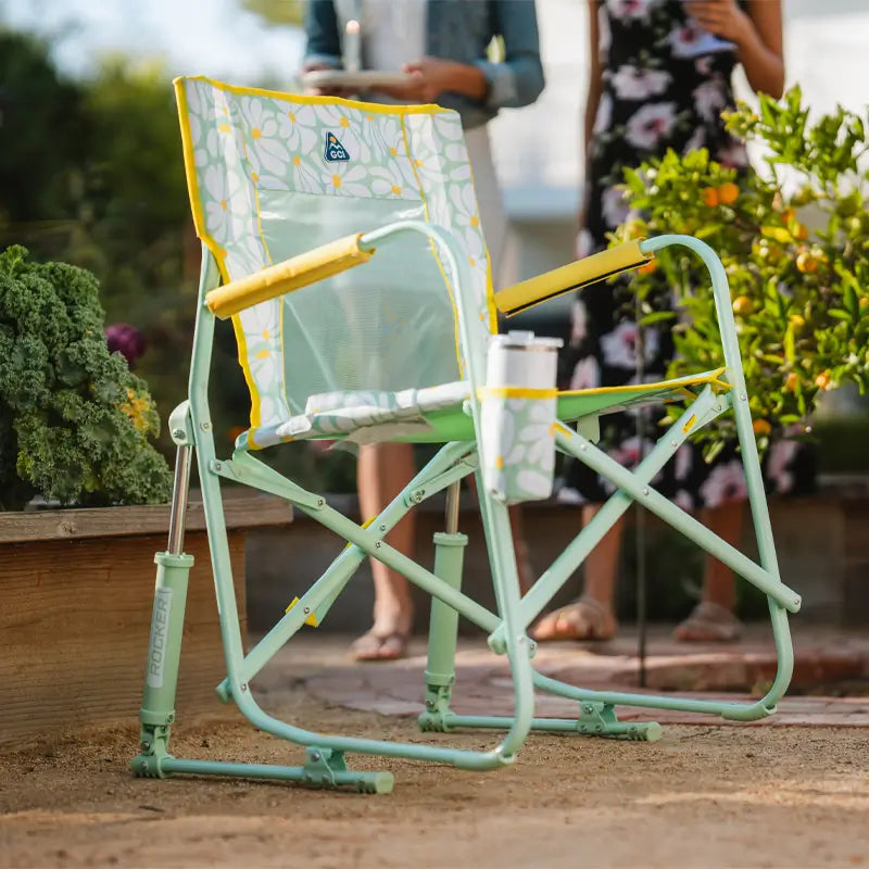 Patented Spring-Action Freestyle Rocker - Choice 711 - Heavy-Duty Kickback Rocker with Beverage Holder Detail