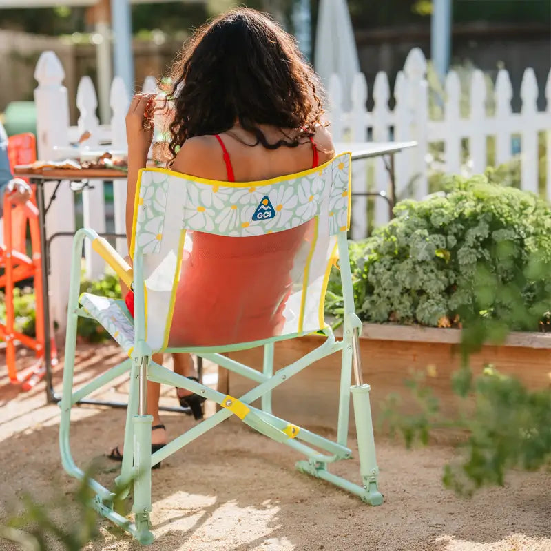 Patented Spring-Action Freestyle Rocker - Choice 711 - Heavy-Duty Kickback Rocker with Beverage Holder Detail