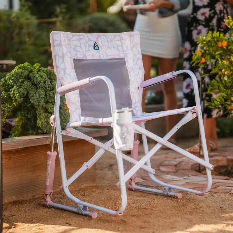 Patented Spring-Action Freestyle Rocker - Choice 711 - Heavy-Duty Kickback Rocker with Beverage Holder Detail