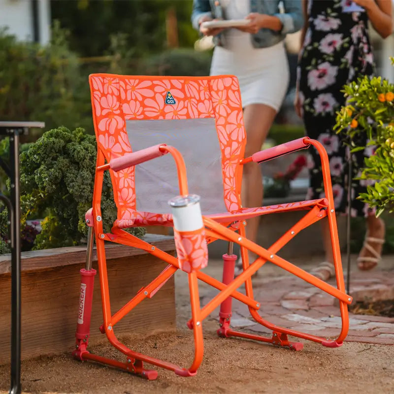 Patented Spring-Action Freestyle Rocker - Choice 711 - Heavy-Duty Kickback Rocker with Beverage Holder Detail