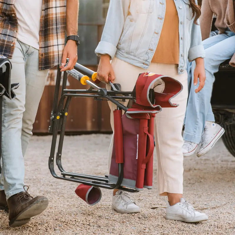 Patented Spring-Action Freestyle Rocker - Choice 711 - Heavy-Duty Kickback Rocker with Beverage Holder Detail