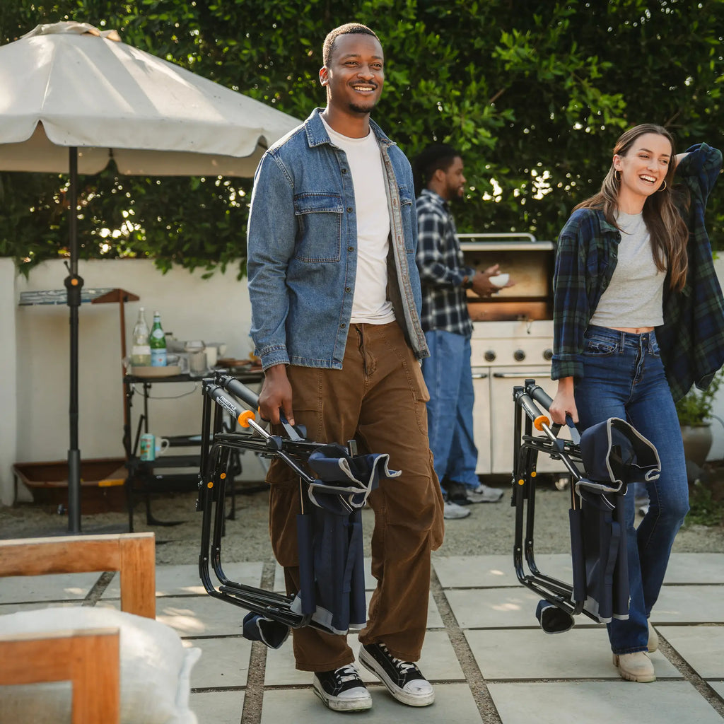 Patented Spring-Action Freestyle Rocker - Choice 711 - Heavy-Duty Kickback Rocker with Beverage Holder Detail