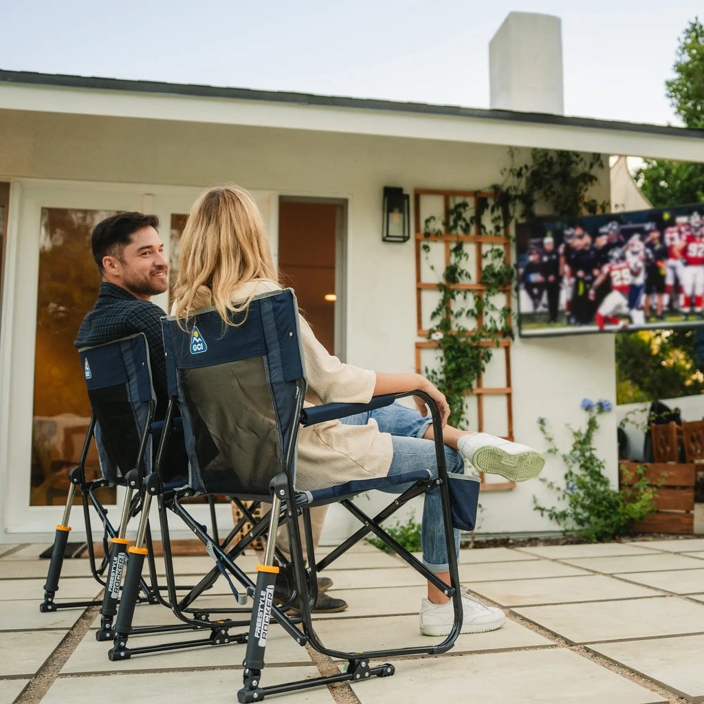 Patented Spring-Action Freestyle Rocker - Choice 711 - Heavy-Duty Kickback Rocker with Beverage Holder Detail