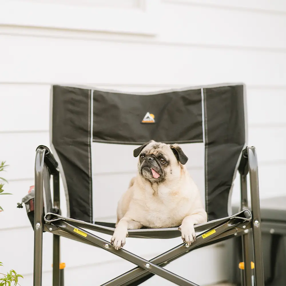 Luxury Camp Freestyle Rocker XL - Choice 552 - Heavy-Duty Kickback Rocker with Beverage Holder Detail