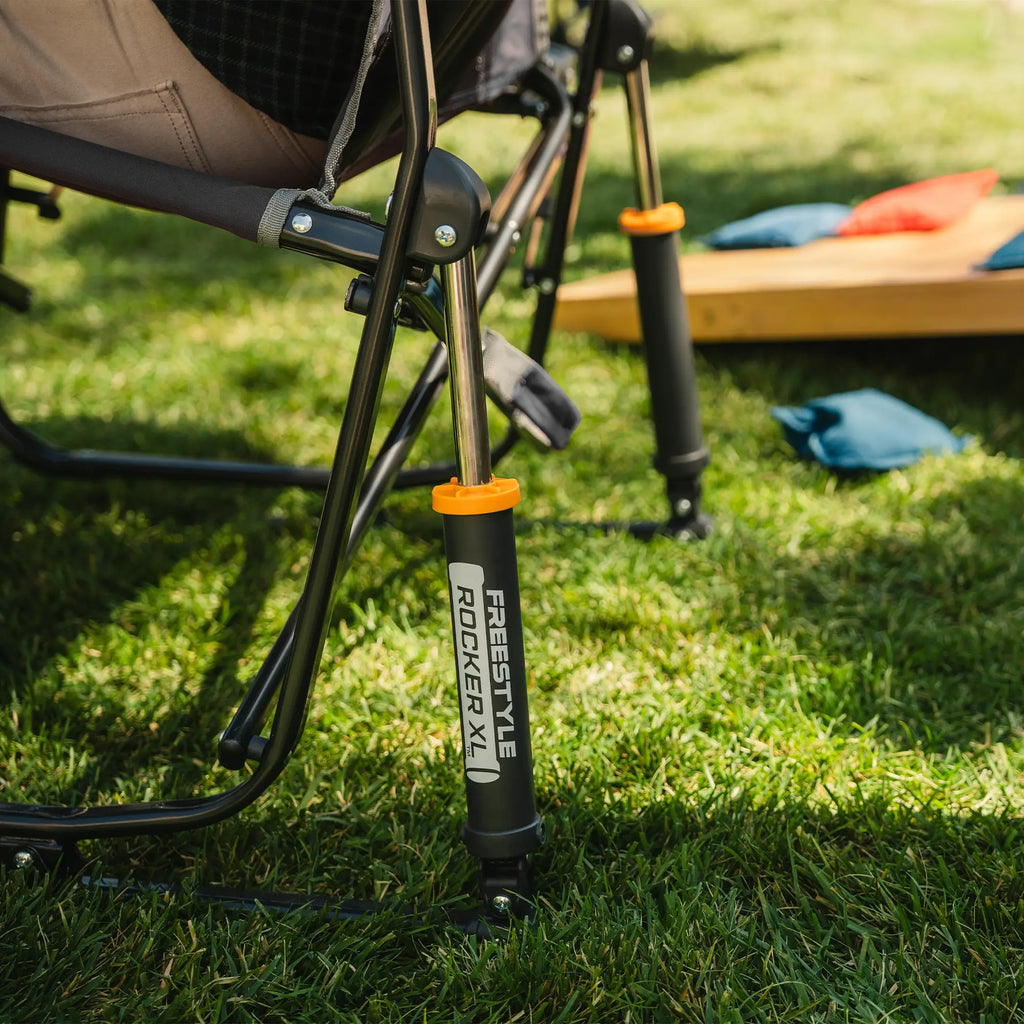 Smooth Motion Freestyle Rocker XL with Side Table - Choice 836 - Patented Spring-Action Rocking Chair for Camping Detail