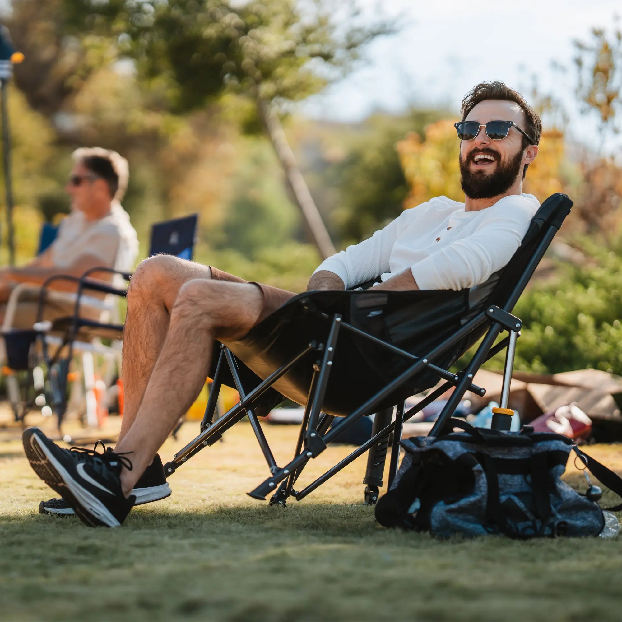 Patented Spring-Action Pod Rocker Elite - Choice 832 - Patented Spring-Action Rocking Chair for Camping Detail
