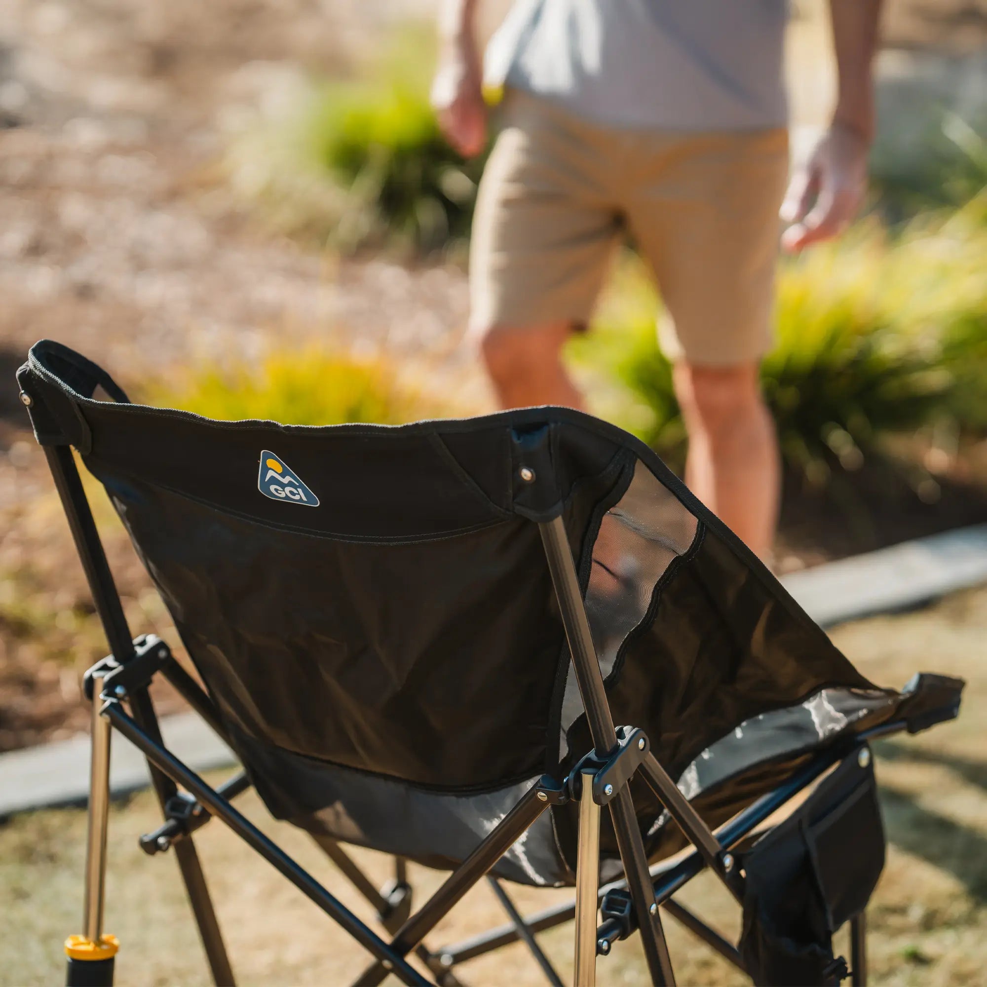 Patented Spring-Action Pod Rocker Elite - Choice 832 - Patented Spring-Action Rocking Chair for Camping Detail